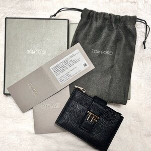 TOM FORD BLACK LEATHER WALLET